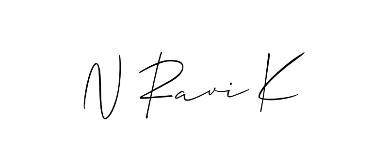 if you are searching for the best signature style for your name N Ravi K. so please give up your signature search. here we have designed multiple signature styles  using Allison_Script. N Ravi K signature style 2 images and pictures png