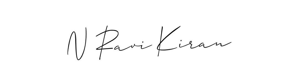 It looks lik you need a new signature style for name N Ravi Kiran. Design unique handwritten (Allison_Script) signature with our free signature maker in just a few clicks. N Ravi Kiran signature style 2 images and pictures png