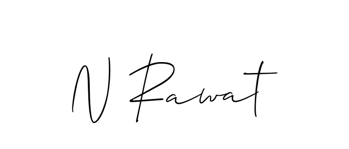 You should practise on your own different ways (Allison_Script) to write your name (N Rawat) in signature. don't let someone else do it for you. N Rawat signature style 2 images and pictures png
