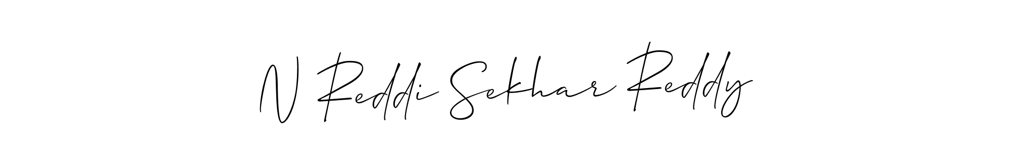 Create a beautiful signature design for name N Reddi Sekhar Reddy. With this signature (Allison_Script) fonts, you can make a handwritten signature for free. N Reddi Sekhar Reddy signature style 2 images and pictures png