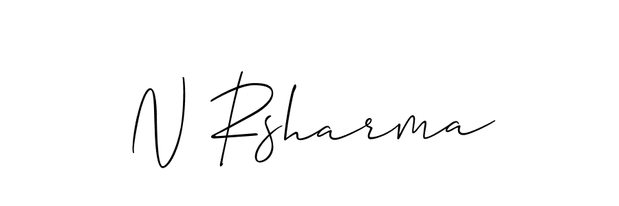 The best way (Allison_Script) to make a short signature is to pick only two or three words in your name. The name N Rsharma include a total of six letters. For converting this name. N Rsharma signature style 2 images and pictures png