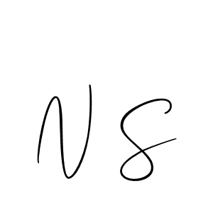 How to make N S name signature. Use Allison_Script style for creating short signs online. This is the latest handwritten sign. N S signature style 2 images and pictures png