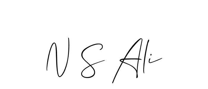 How to make N S Ali signature? Allison_Script is a professional autograph style. Create handwritten signature for N S Ali name. N S Ali signature style 2 images and pictures png