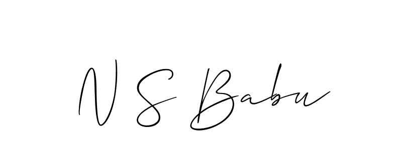 Design your own signature with our free online signature maker. With this signature software, you can create a handwritten (Allison_Script) signature for name N S Babu. N S Babu signature style 2 images and pictures png