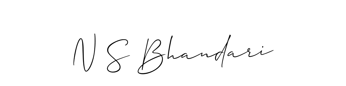 Also You can easily find your signature by using the search form. We will create N S Bhandari name handwritten signature images for you free of cost using Allison_Script sign style. N S Bhandari signature style 2 images and pictures png