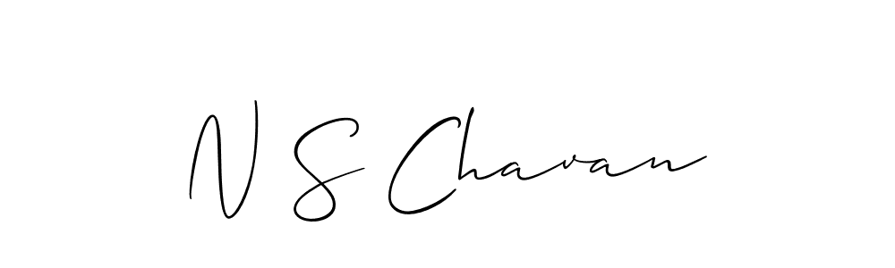 Create a beautiful signature design for name N S Chavan. With this signature (Allison_Script) fonts, you can make a handwritten signature for free. N S Chavan signature style 2 images and pictures png