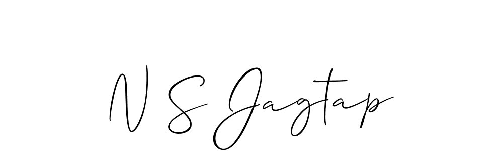 Create a beautiful signature design for name N S Jagtap. With this signature (Allison_Script) fonts, you can make a handwritten signature for free. N S Jagtap signature style 2 images and pictures png