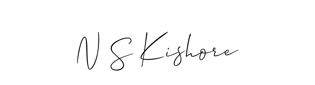 N S Kishore stylish signature style. Best Handwritten Sign (Allison_Script) for my name. Handwritten Signature Collection Ideas for my name N S Kishore. N S Kishore signature style 2 images and pictures png