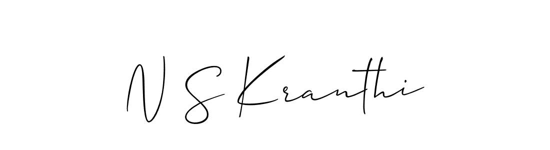 Best and Professional Signature Style for N S Kranthi. Allison_Script Best Signature Style Collection. N S Kranthi signature style 2 images and pictures png