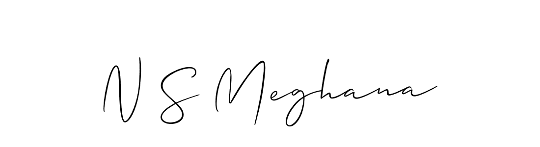 N S Meghana stylish signature style. Best Handwritten Sign (Allison_Script) for my name. Handwritten Signature Collection Ideas for my name N S Meghana. N S Meghana signature style 2 images and pictures png