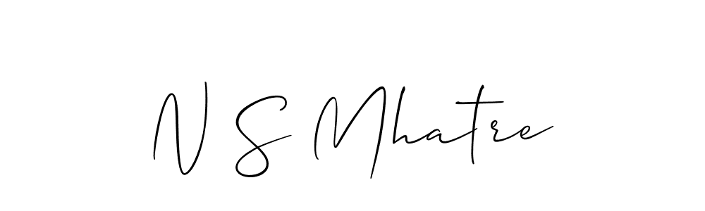 How to make N S Mhatre signature? Allison_Script is a professional autograph style. Create handwritten signature for N S Mhatre name. N S Mhatre signature style 2 images and pictures png