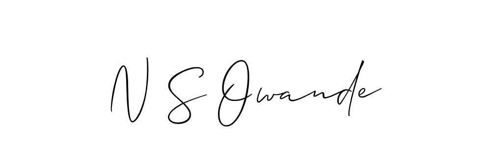 How to make N S Owande signature? Allison_Script is a professional autograph style. Create handwritten signature for N S Owande name. N S Owande signature style 2 images and pictures png