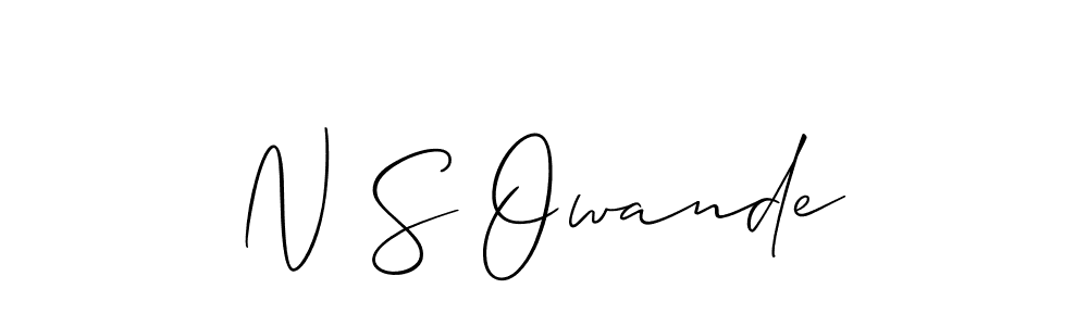 Make a short N S Owande signature style. Manage your documents anywhere anytime using Allison_Script. Create and add eSignatures, submit forms, share and send files easily. N S Owande signature style 2 images and pictures png