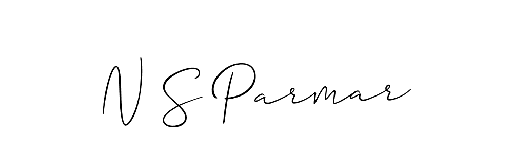 Also we have N S Parmar name is the best signature style. Create professional handwritten signature collection using Allison_Script autograph style. N S Parmar signature style 2 images and pictures png