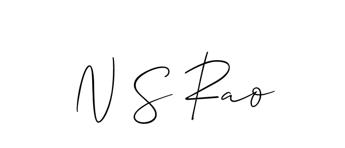N S Rao stylish signature style. Best Handwritten Sign (Allison_Script) for my name. Handwritten Signature Collection Ideas for my name N S Rao. N S Rao signature style 2 images and pictures png