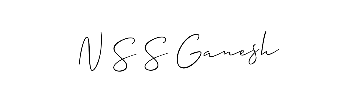Make a beautiful signature design for name N S S Ganesh. With this signature (Allison_Script) style, you can create a handwritten signature for free. N S S Ganesh signature style 2 images and pictures png