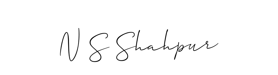 How to make N S Shahpur name signature. Use Allison_Script style for creating short signs online. This is the latest handwritten sign. N S Shahpur signature style 2 images and pictures png