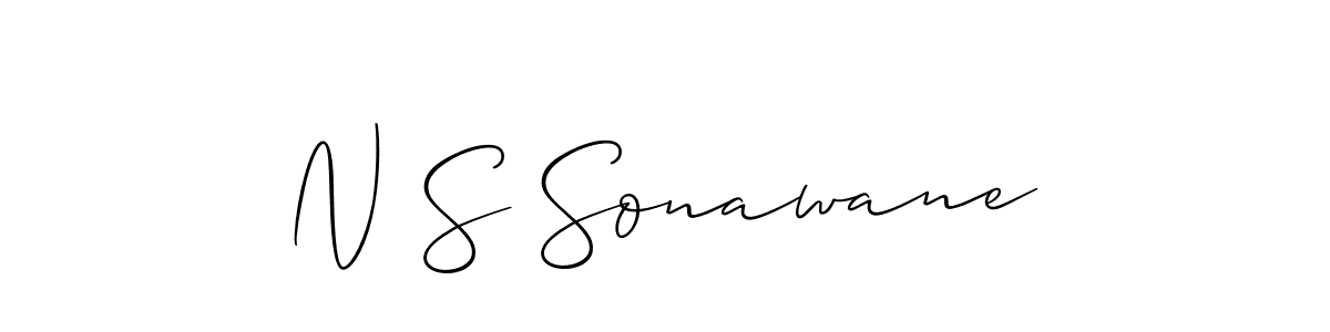 Also we have N S Sonawane name is the best signature style. Create professional handwritten signature collection using Allison_Script autograph style. N S Sonawane signature style 2 images and pictures png