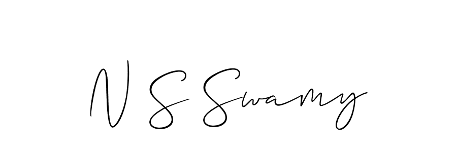 Allison_Script is a professional signature style that is perfect for those who want to add a touch of class to their signature. It is also a great choice for those who want to make their signature more unique. Get N S Swamy name to fancy signature for free. N S Swamy signature style 2 images and pictures png