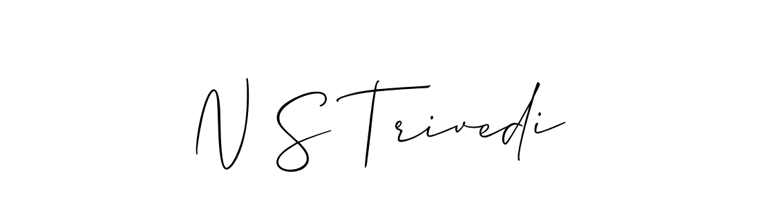 You should practise on your own different ways (Allison_Script) to write your name (N S Trivedi) in signature. don't let someone else do it for you. N S Trivedi signature style 2 images and pictures png