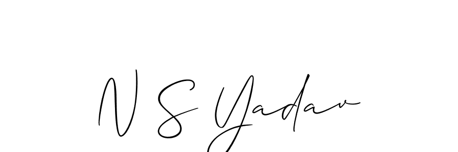 Also You can easily find your signature by using the search form. We will create N S Yadav name handwritten signature images for you free of cost using Allison_Script sign style. N S Yadav signature style 2 images and pictures png