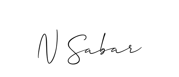 Make a short N Sabar signature style. Manage your documents anywhere anytime using Allison_Script. Create and add eSignatures, submit forms, share and send files easily. N Sabar signature style 2 images and pictures png