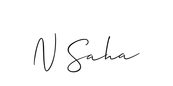 How to Draw N Saha signature style? Allison_Script is a latest design signature styles for name N Saha. N Saha signature style 2 images and pictures png