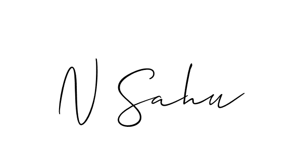 Best and Professional Signature Style for N Sahu. Allison_Script Best Signature Style Collection. N Sahu signature style 2 images and pictures png