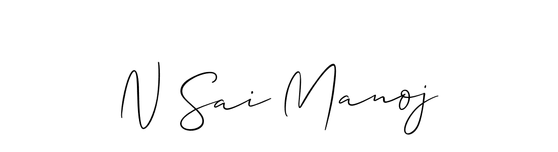 Also You can easily find your signature by using the search form. We will create N Sai Manoj name handwritten signature images for you free of cost using Allison_Script sign style. N Sai Manoj signature style 2 images and pictures png