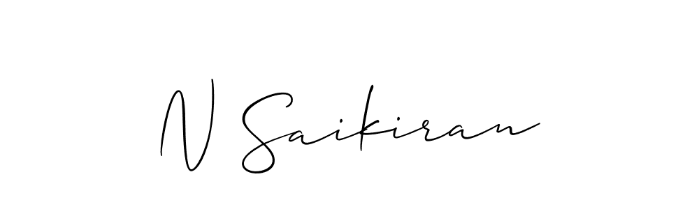 It looks lik you need a new signature style for name N Saikiran. Design unique handwritten (Allison_Script) signature with our free signature maker in just a few clicks. N Saikiran signature style 2 images and pictures png