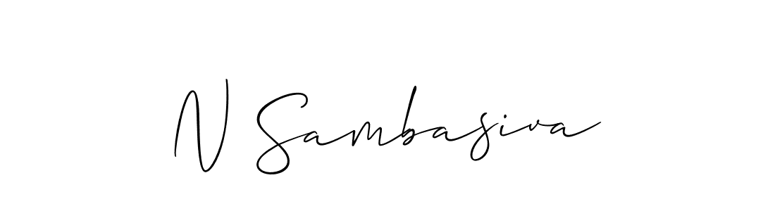 Allison_Script is a professional signature style that is perfect for those who want to add a touch of class to their signature. It is also a great choice for those who want to make their signature more unique. Get N Sambasiva name to fancy signature for free. N Sambasiva signature style 2 images and pictures png