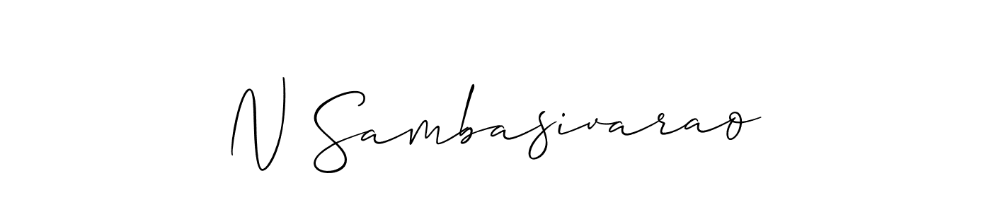 How to make N Sambasivarao name signature. Use Allison_Script style for creating short signs online. This is the latest handwritten sign. N Sambasivarao signature style 2 images and pictures png