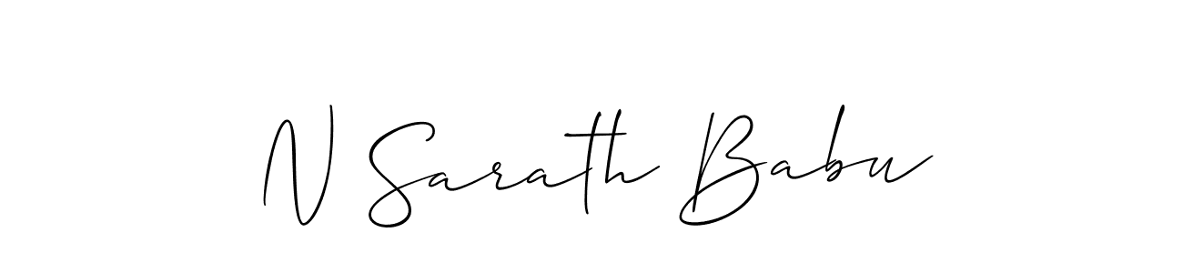 Create a beautiful signature design for name N Sarath Babu. With this signature (Allison_Script) fonts, you can make a handwritten signature for free. N Sarath Babu signature style 2 images and pictures png
