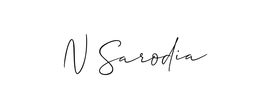 Make a beautiful signature design for name N Sarodia. Use this online signature maker to create a handwritten signature for free. N Sarodia signature style 2 images and pictures png