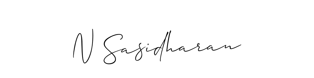 Similarly Allison_Script is the best handwritten signature design. Signature creator online .You can use it as an online autograph creator for name N Sasidharan. N Sasidharan signature style 2 images and pictures png