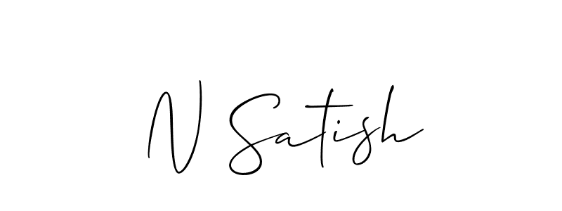 Also we have N Satish name is the best signature style. Create professional handwritten signature collection using Allison_Script autograph style. N Satish signature style 2 images and pictures png