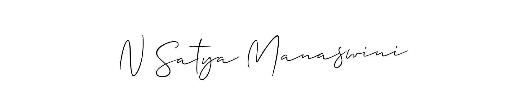 Design your own signature with our free online signature maker. With this signature software, you can create a handwritten (Allison_Script) signature for name N Satya Manaswini. N Satya Manaswini signature style 2 images and pictures png