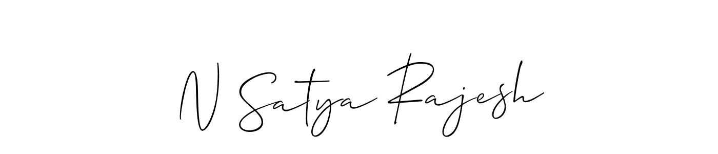 Use a signature maker to create a handwritten signature online. With this signature software, you can design (Allison_Script) your own signature for name N Satya Rajesh. N Satya Rajesh signature style 2 images and pictures png