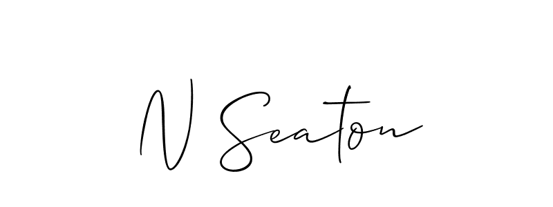How to make N Seaton name signature. Use Allison_Script style for creating short signs online. This is the latest handwritten sign. N Seaton signature style 2 images and pictures png