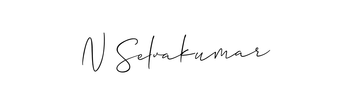 Create a beautiful signature design for name N Selvakumar. With this signature (Allison_Script) fonts, you can make a handwritten signature for free. N Selvakumar signature style 2 images and pictures png