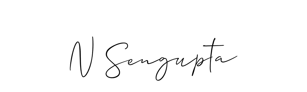 The best way (Allison_Script) to make a short signature is to pick only two or three words in your name. The name N Sengupta include a total of six letters. For converting this name. N Sengupta signature style 2 images and pictures png