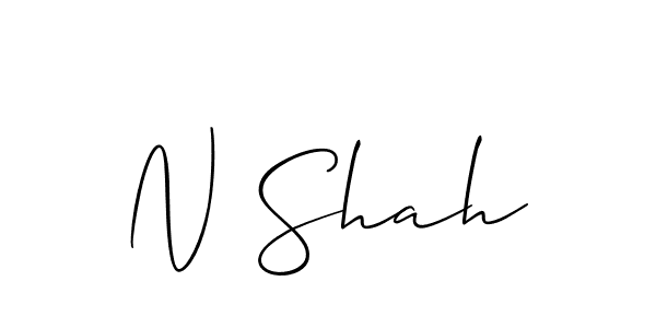 You should practise on your own different ways (Allison_Script) to write your name (N Shah) in signature. don't let someone else do it for you. N Shah signature style 2 images and pictures png