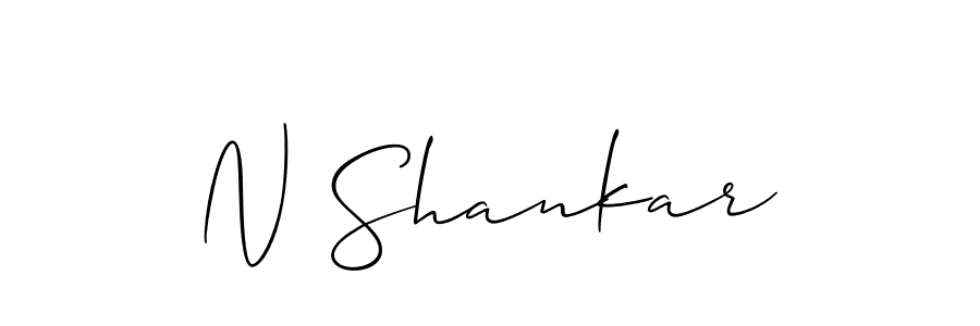 Make a beautiful signature design for name N Shankar. With this signature (Allison_Script) style, you can create a handwritten signature for free. N Shankar signature style 2 images and pictures png