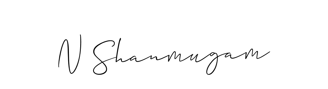 How to make N Shanmugam name signature. Use Allison_Script style for creating short signs online. This is the latest handwritten sign. N Shanmugam signature style 2 images and pictures png
