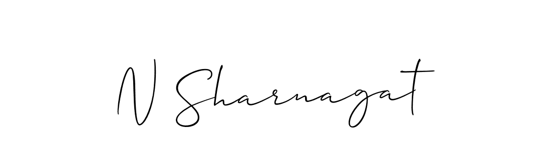 Also we have N Sharnagat name is the best signature style. Create professional handwritten signature collection using Allison_Script autograph style. N Sharnagat signature style 2 images and pictures png