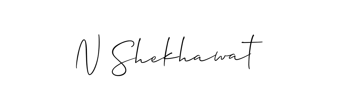 if you are searching for the best signature style for your name N Shekhawat. so please give up your signature search. here we have designed multiple signature styles  using Allison_Script. N Shekhawat signature style 2 images and pictures png