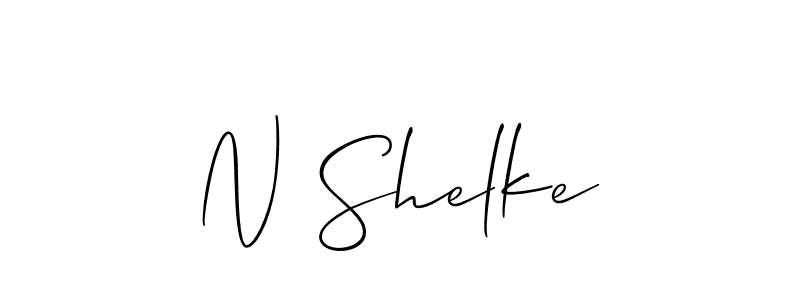 Make a beautiful signature design for name N Shelke. Use this online signature maker to create a handwritten signature for free. N Shelke signature style 2 images and pictures png