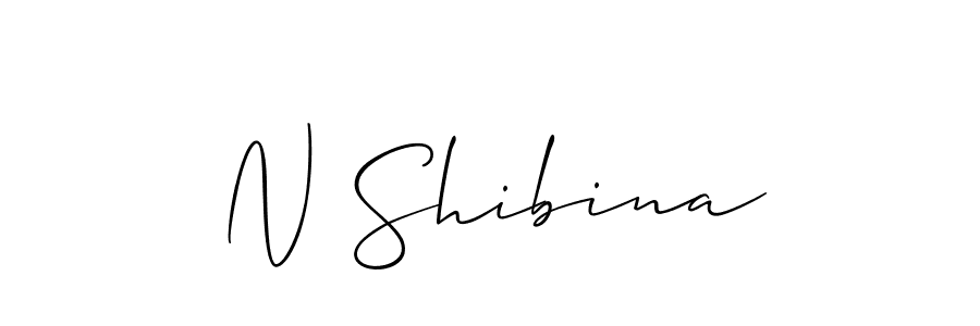 How to Draw N Shibina signature style? Allison_Script is a latest design signature styles for name N Shibina. N Shibina signature style 2 images and pictures png
