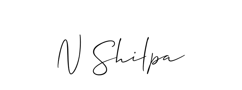 You should practise on your own different ways (Allison_Script) to write your name (N Shilpa) in signature. don't let someone else do it for you. N Shilpa signature style 2 images and pictures png