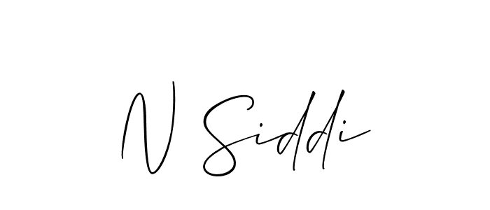 Create a beautiful signature design for name N Siddi. With this signature (Allison_Script) fonts, you can make a handwritten signature for free. N Siddi signature style 2 images and pictures png